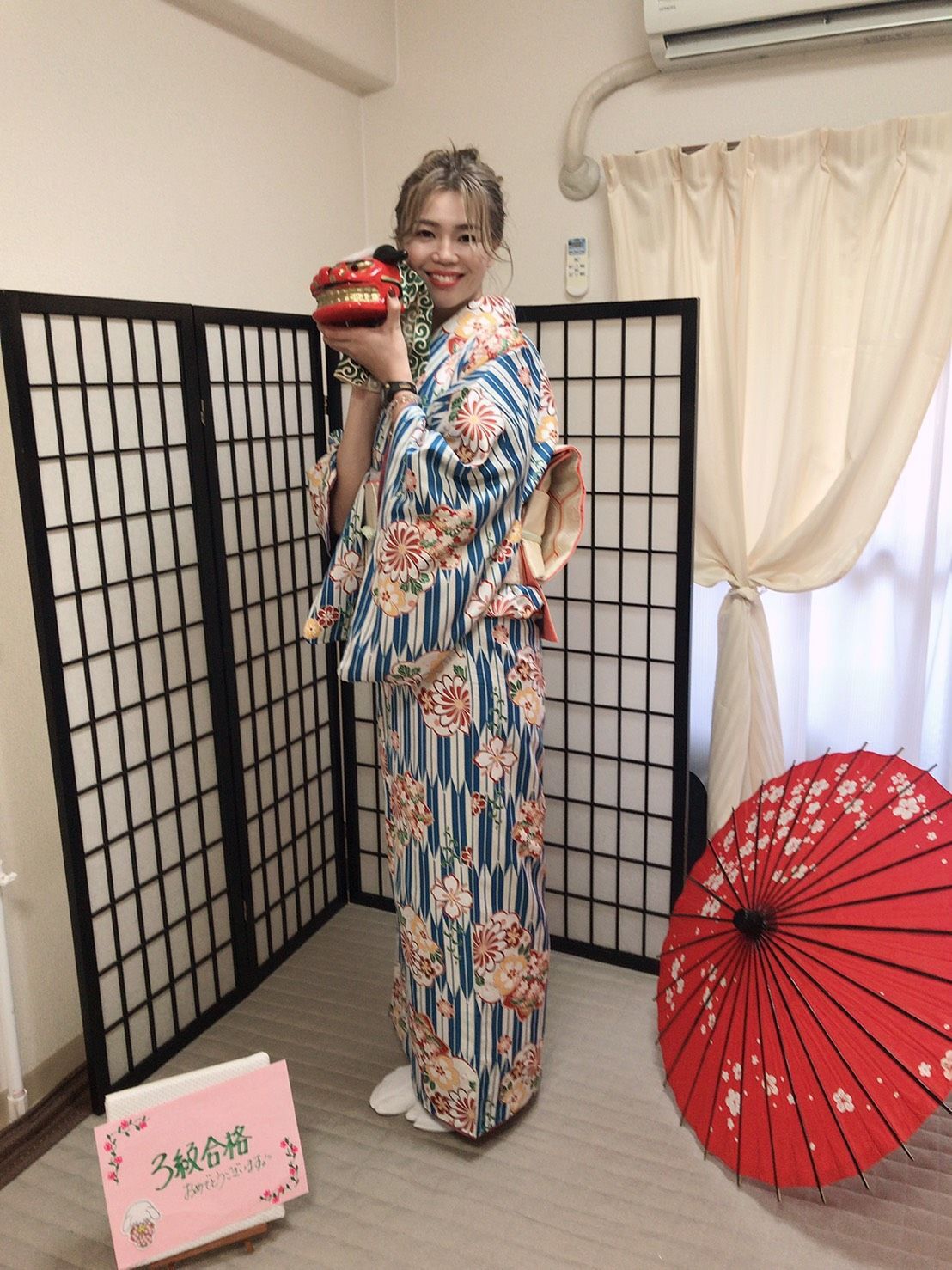 谷町四丁目RanaCienニュース！着付け3級受かりました🌼