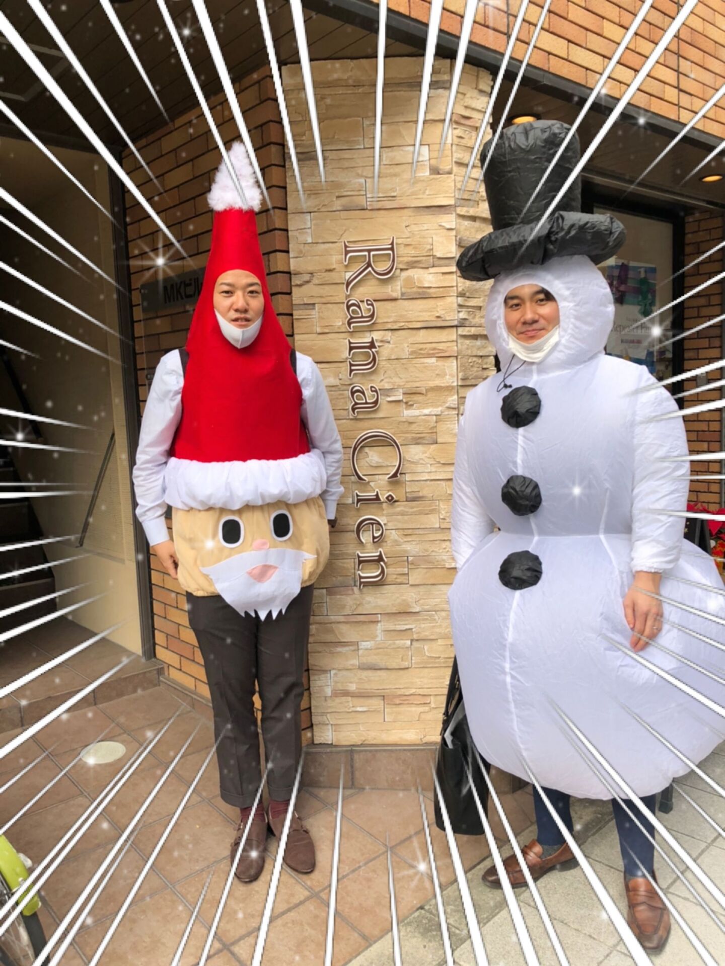 谷町4丁目の美容室にもクリスマスにサンタがきました！！