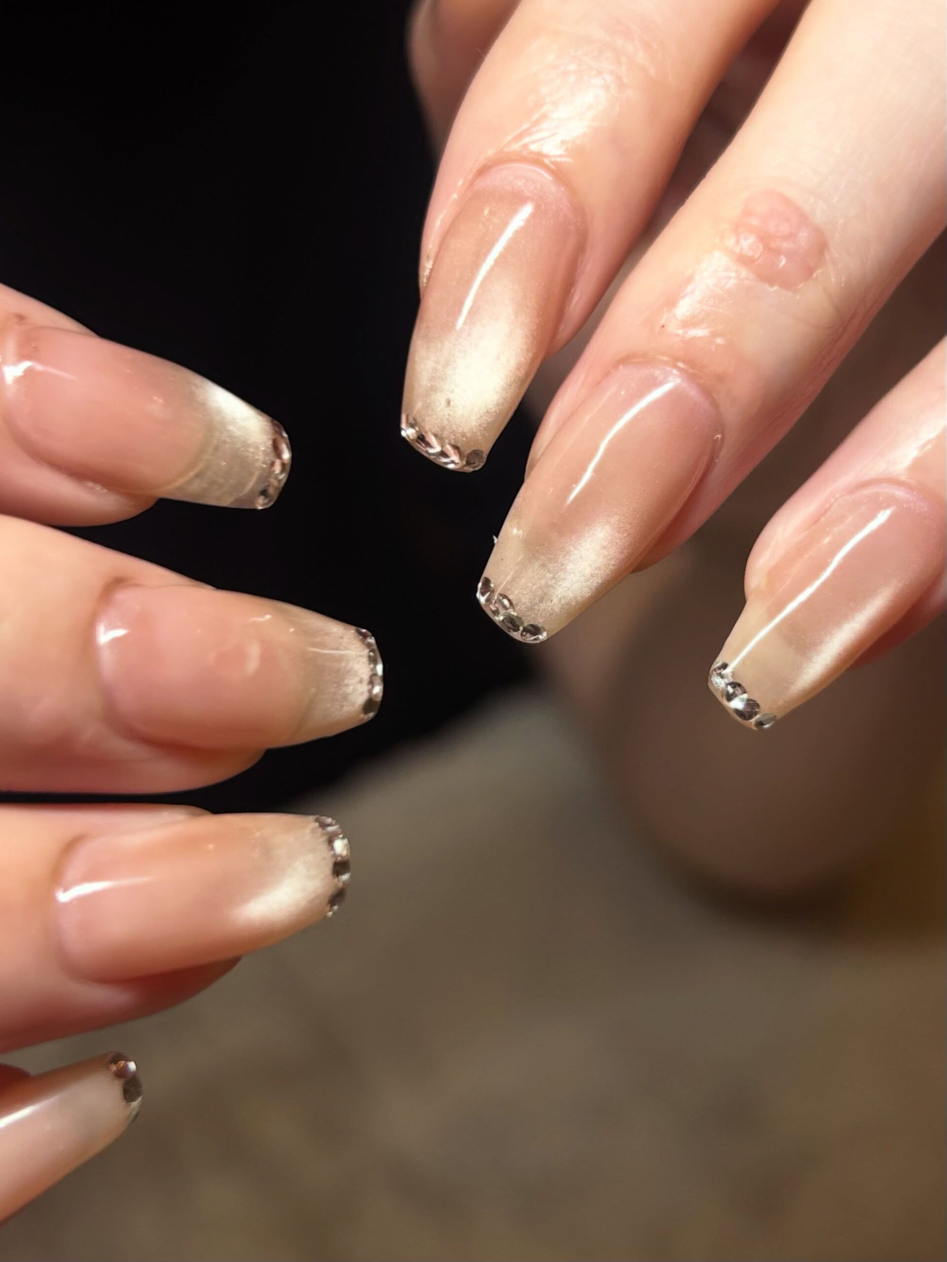クリア感の残るマグネットネイル💅に