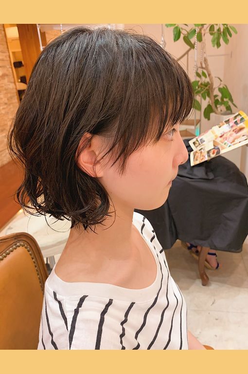 ヘアドネーションで切ったスタイル写真